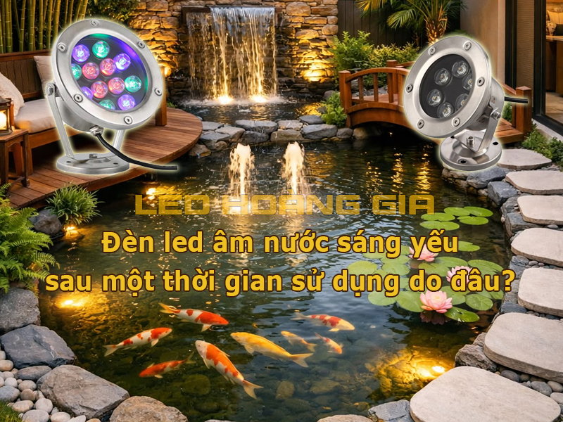 Đèn led âm nước sáng yếu sau một thời gian sử dụng