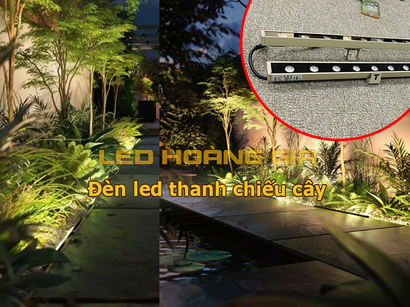 Đèn led thanh chiếu cây