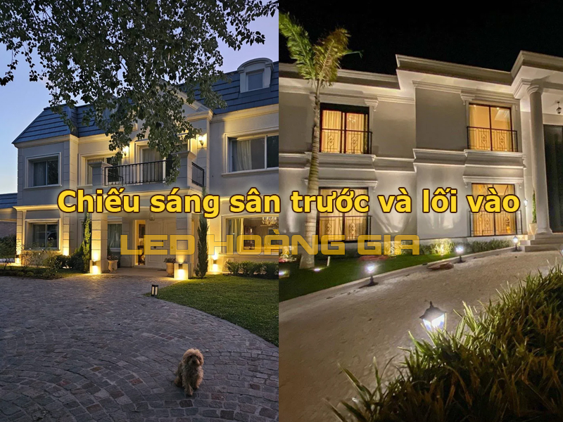 Chiếu sáng sân trước và lối vào
