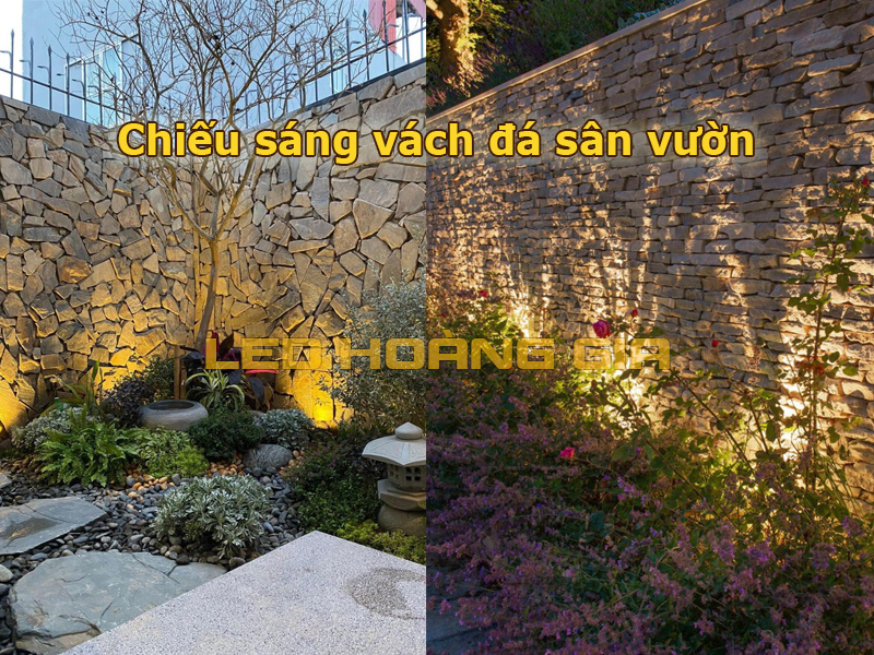 Chiếu sáng vách đá sân vườn