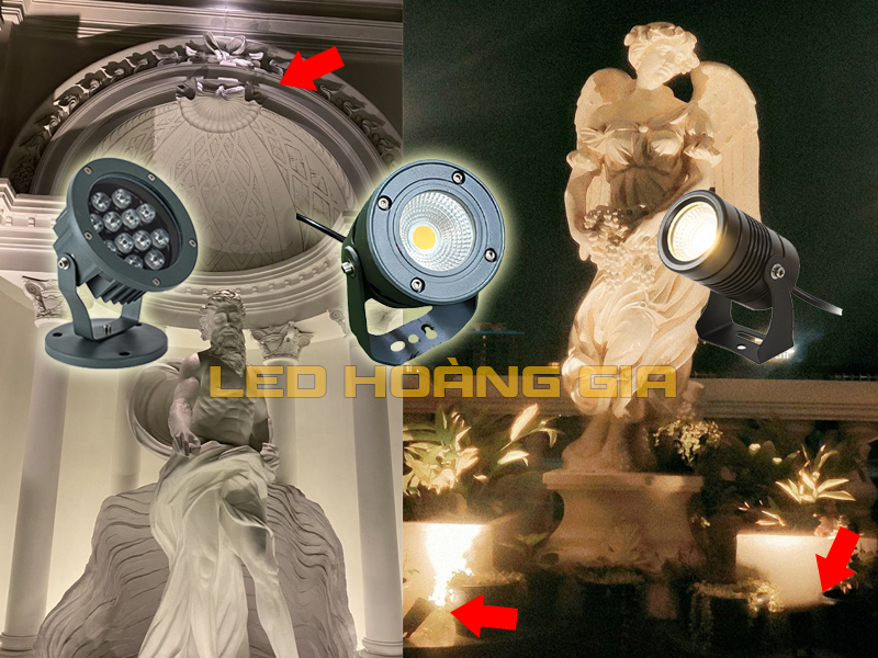 Chiếu sáng tượng tôn giáo với đèn led hắt tường chiếu điểm