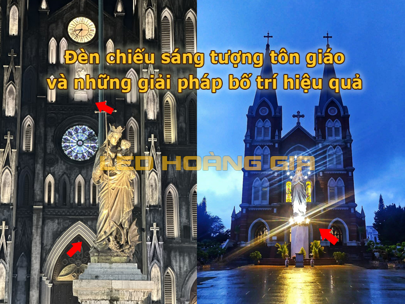 Đèn chiếu sáng tượng tôn giáo và những giải pháp bố trí hiệu quả
