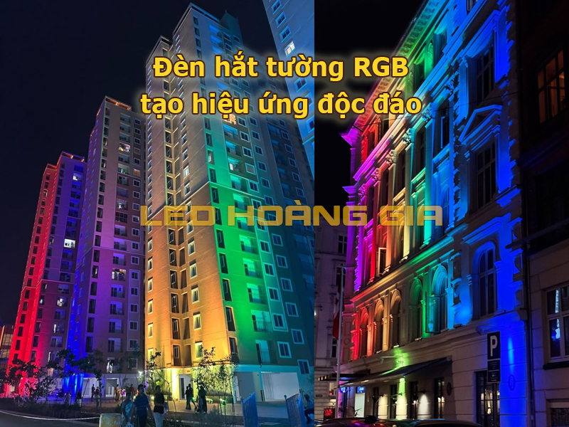 Đèn hắt tường RGB tạo hiệu ứng độc đáo