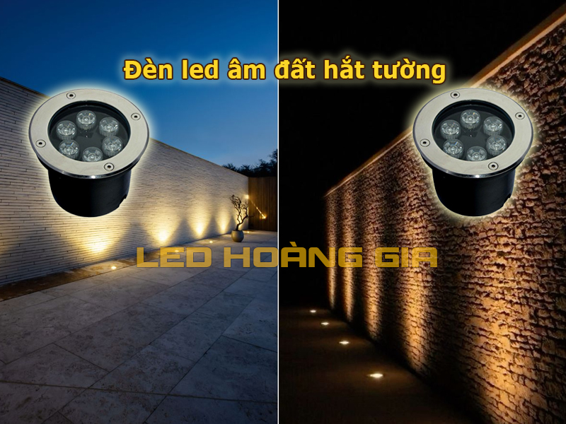 Đèn led âm đất hắt tường