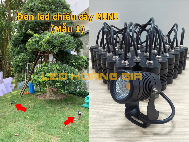 Đèn led chiếu cây mini mẫu 1