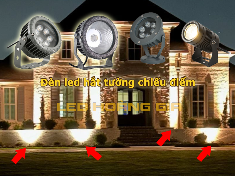 Đèn led hắt trường chiếu điểm ngoài trời