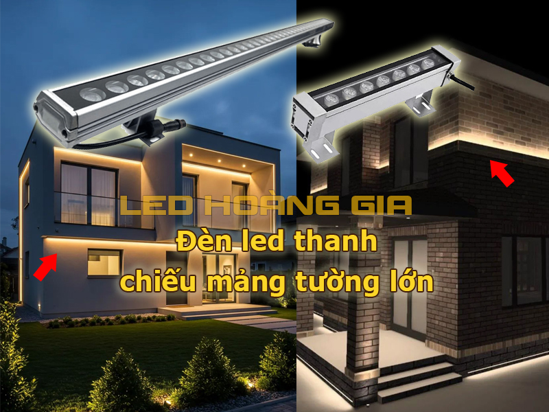 Đèn led thanh chiếu sáng các mảng tường lớ
