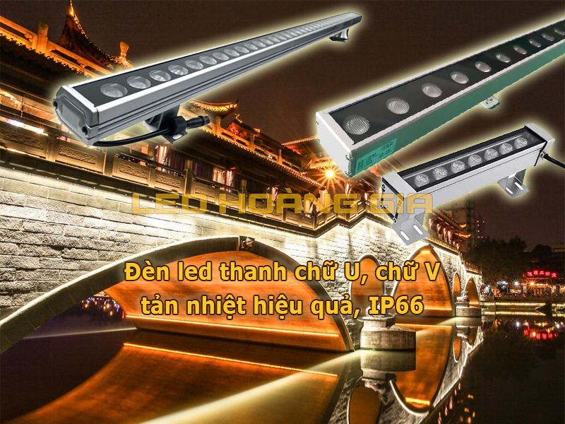 Đèn led thanh nhôm chữ U, chữ V