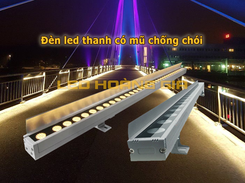 Đèn led thanh có mũ chiếu sáng cầu vượt