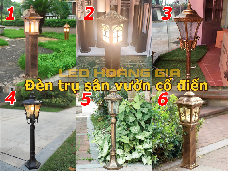 Đèn trụ sân vườn cổ điển