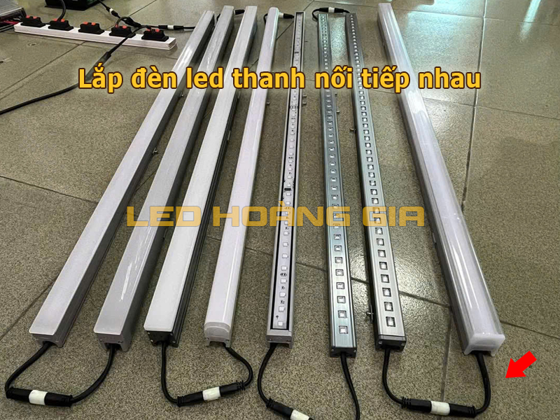 Lắp đèn led thanh nối tiếp nhau