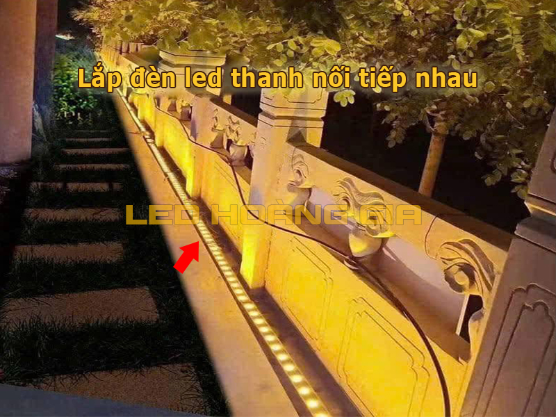 Lắp đèn led thanh nối tiếp