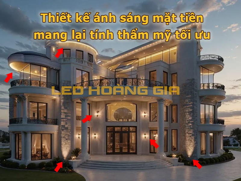 Nên đầu tư thiết kế ánh sáng mặt tiền