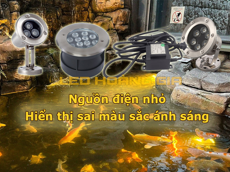 Nguồn điện nhỏ làm hiển thị sai màu sắc ánh sáng