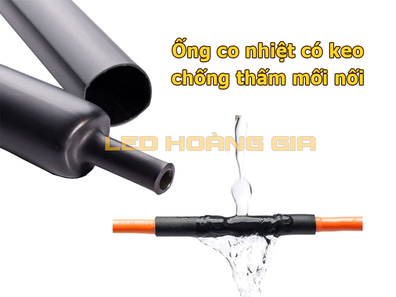 Ống co nhiệt có keo chống thấm mối nối dây điện