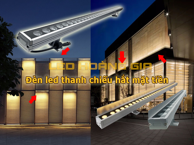 Ứng dụng đèn led thanh chiếu hắt mặt tiền