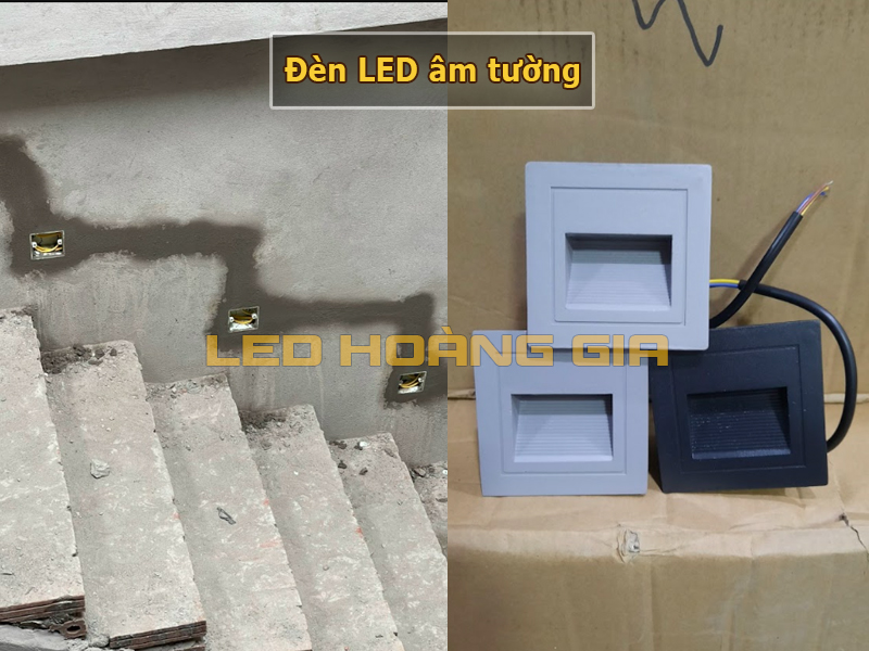 Đèn led âm tường 