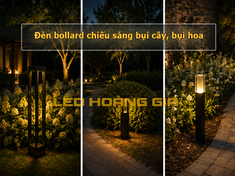 Đèn bollard chiếu bụi cây tỏa rộng