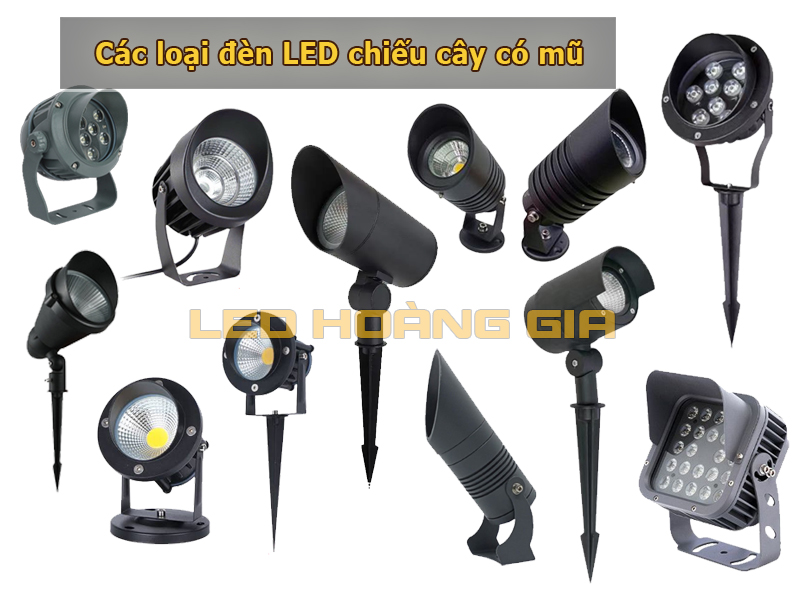 Các loại đèn led chiếu cây có mũ
