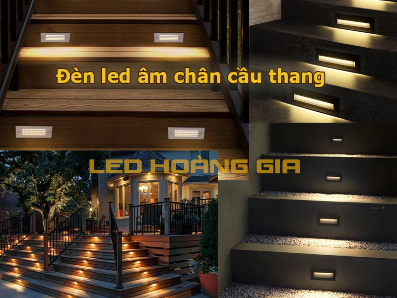 Đèn led âm chân cầu thang