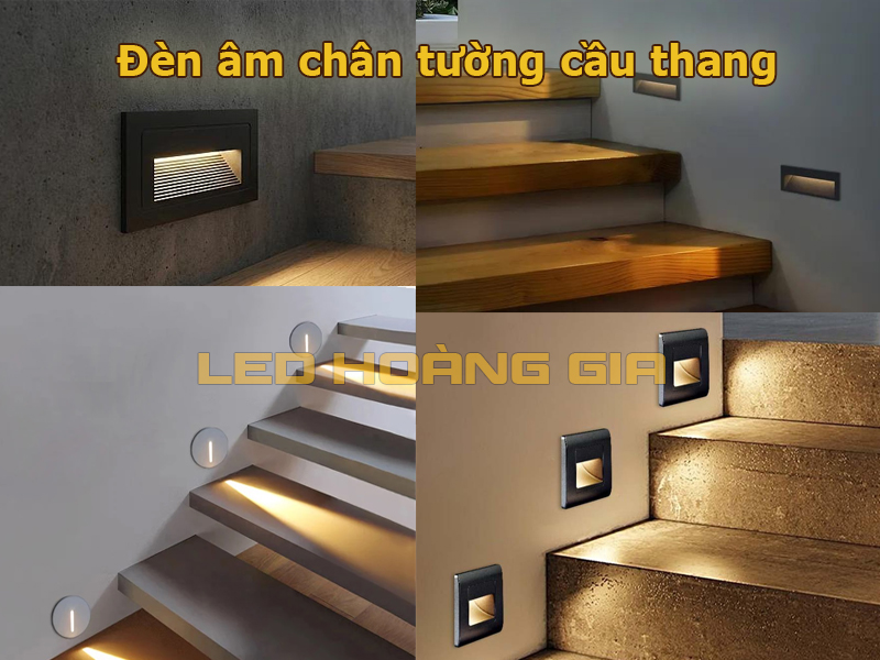 Đèn âm chân tường cầu thang