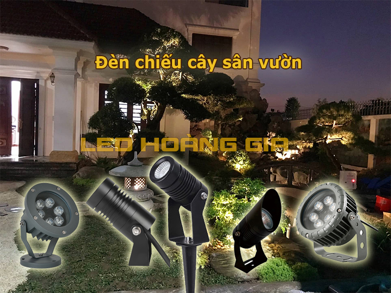 Đèn led chiếu cây sân vườn