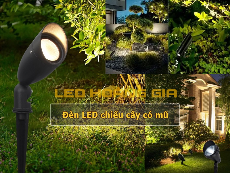 Đèn chiếu cây có mũ che chống chói