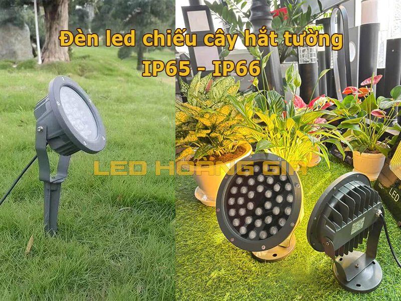 Đèn led chiếu cây hắt tường cần đạt IP65 trở lên