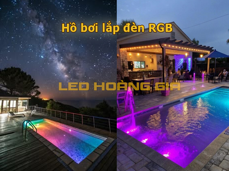 Hồ bơi lắp đèn RGB