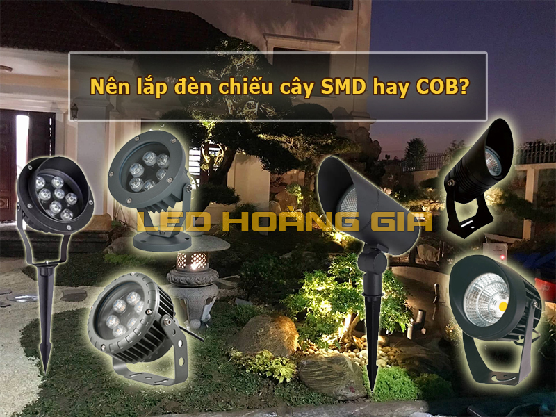 Nên lắp đèn chiếu cây SMD hay COB?