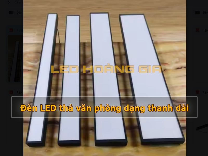 Đèn thả văn phòng dạng thanh dài