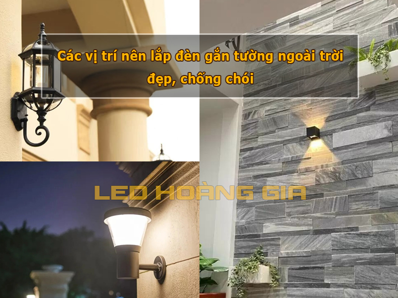Các vị trí nên lắp đèn gắn tường ngoài trời