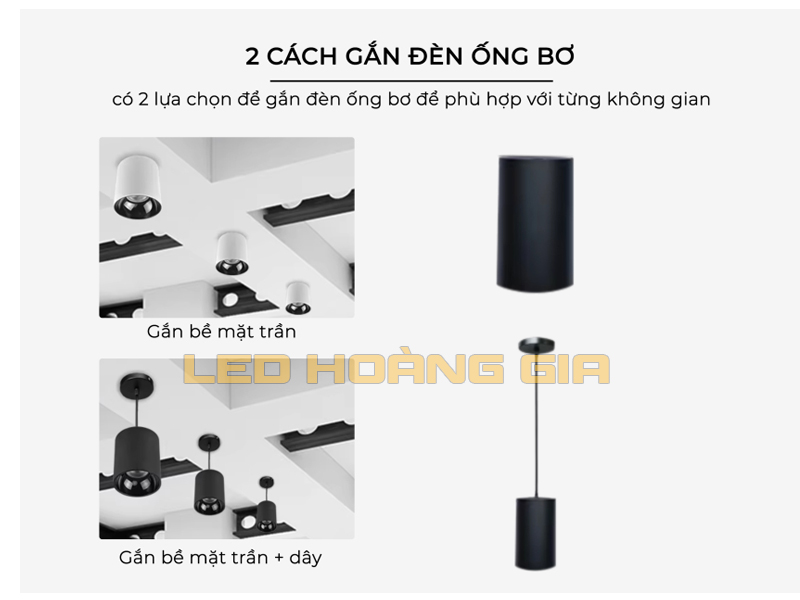 Cách lắp đèn led ống bơ