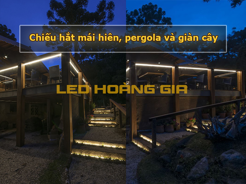 Chiếu hắt mái hiên, pergola và giàn cây