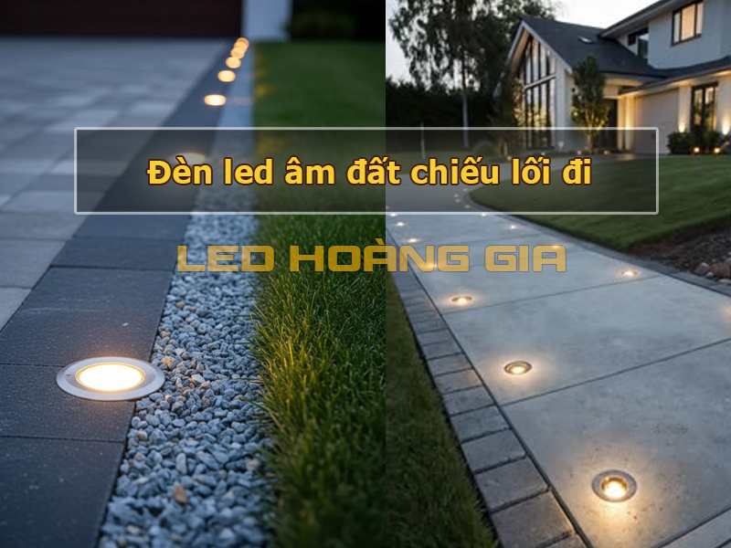 Đèn âm đất chiếu lối đi