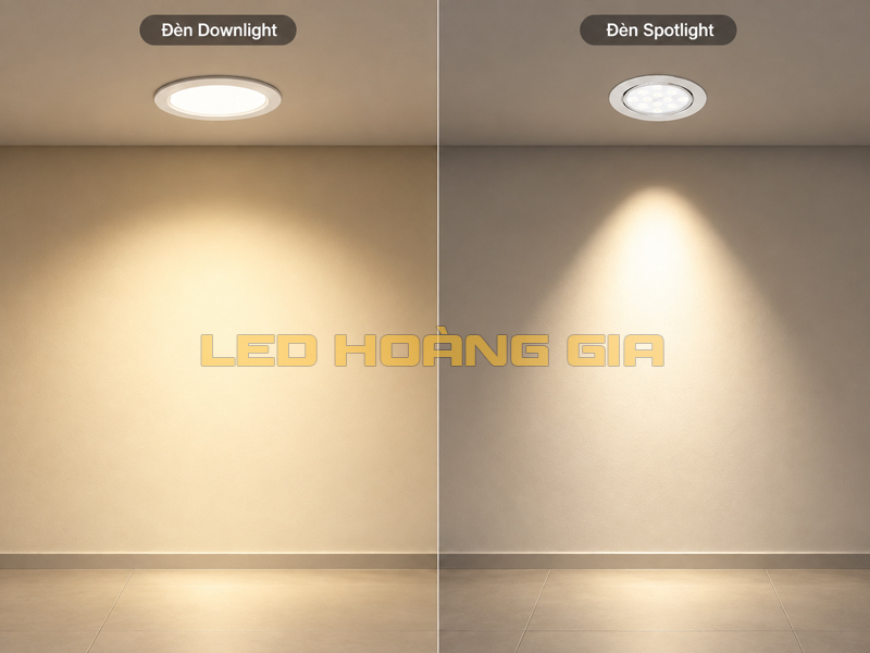 đèn downlight và đèn Spotlight