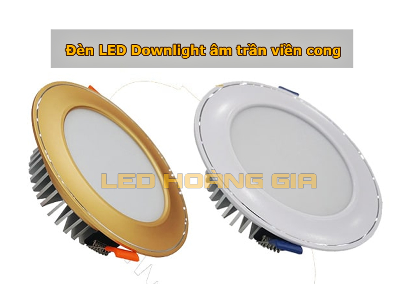 Đèn led downlight âm trần mặt cong
