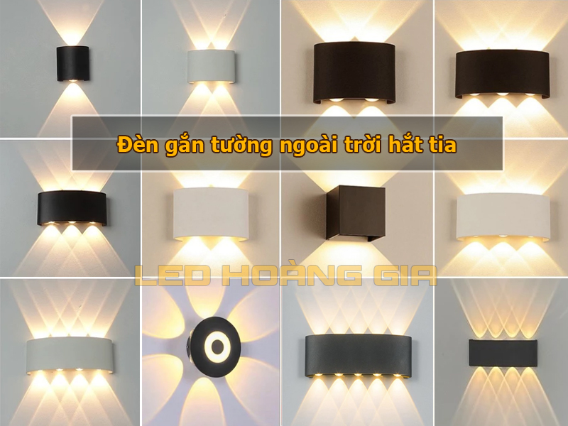 Đèn gắn tường hắt tia ngoài trời