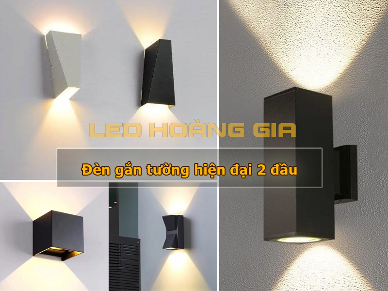 Đèn gắn tường hiện đại 2 đầu