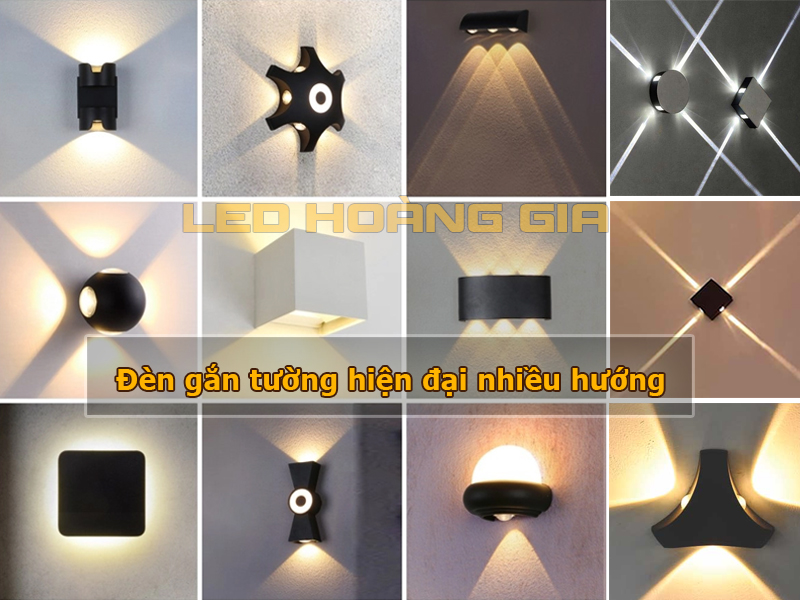 Đèn gắn tường hiện đại nhiều hướng