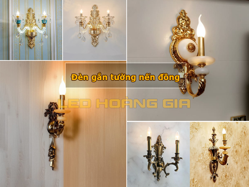 Đèn gắn tường nến đồng