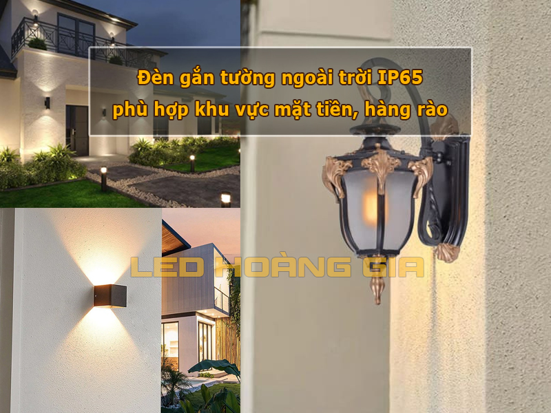 Đèn gắn tường ngoài trời IP65 phù hợp lắp hặt tiền, hàng rào