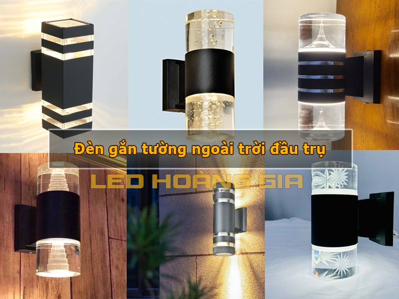 Đèn gắn tường ngoài trời đầu trụ
