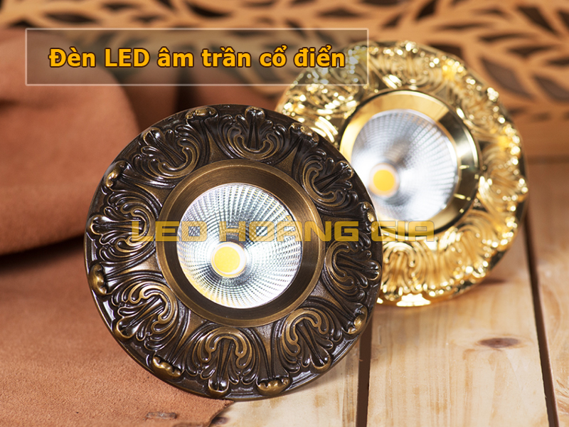 Đèn led âm trần cổ điển