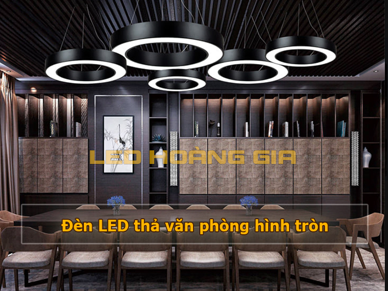 Đèn led thả văn phòng hình tròn