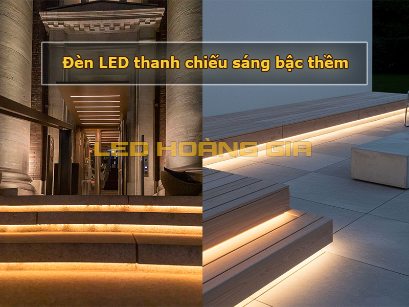 Lắp đèn LED thanh ở bậc thềm, cầu thang sân vườn