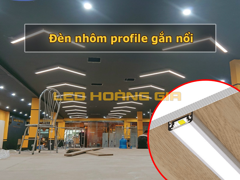 Thanh nhôm profile gắn nổi