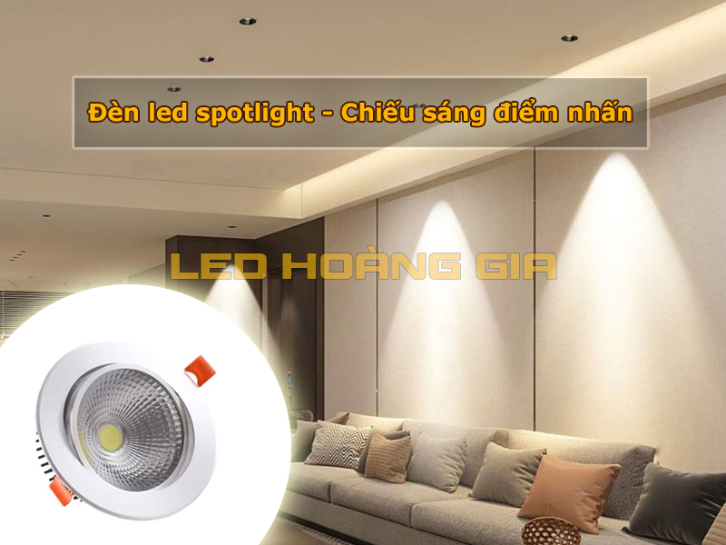Đèn spotlight chiếu điểm nhấn