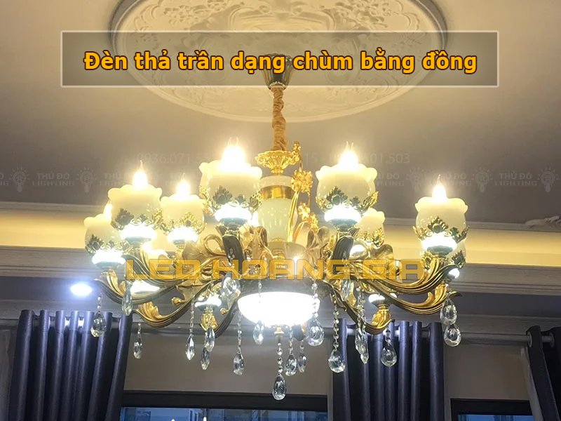 Đèn thả trần đồng dạng chùm