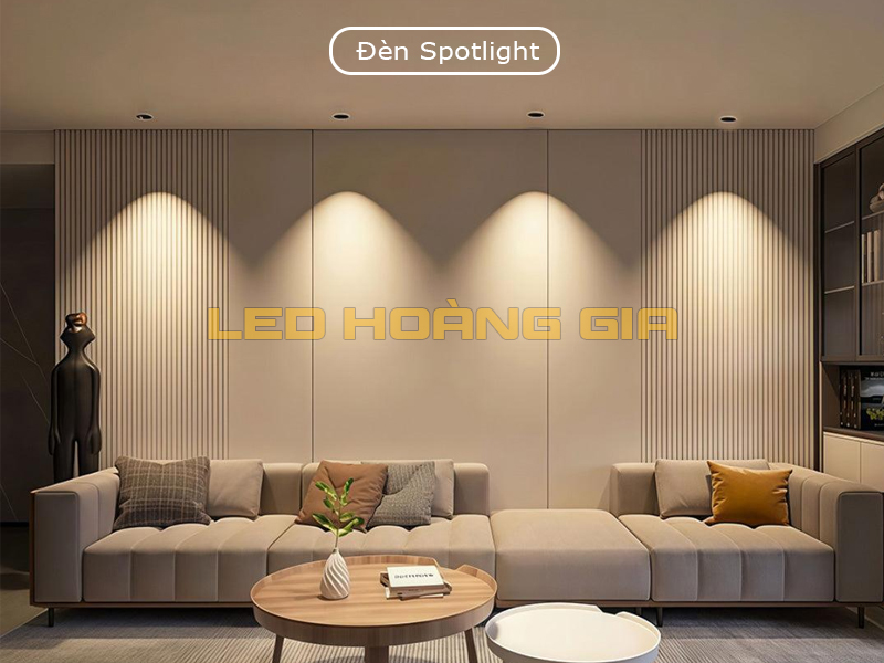 Đèn Spotlight giúp làm nổi bật đồ nội thất